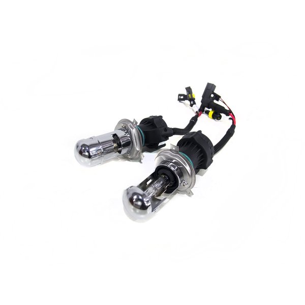 Race Sport H4-3 6K 55W Motorized Dual Beam Bi-Xenon Bulbs Pr H4-6K-DB-RB-55W